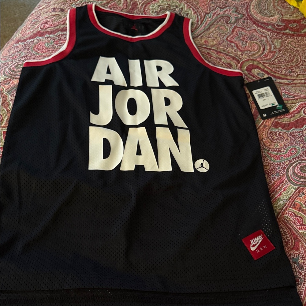 Jordan Kids Black and White Jersey